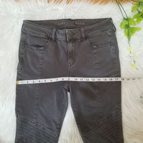 AMERICAN EAGLE Super Stretch Jegging Jeans Dark Gray Color, Size 10 Short. - Picture 10 of 13